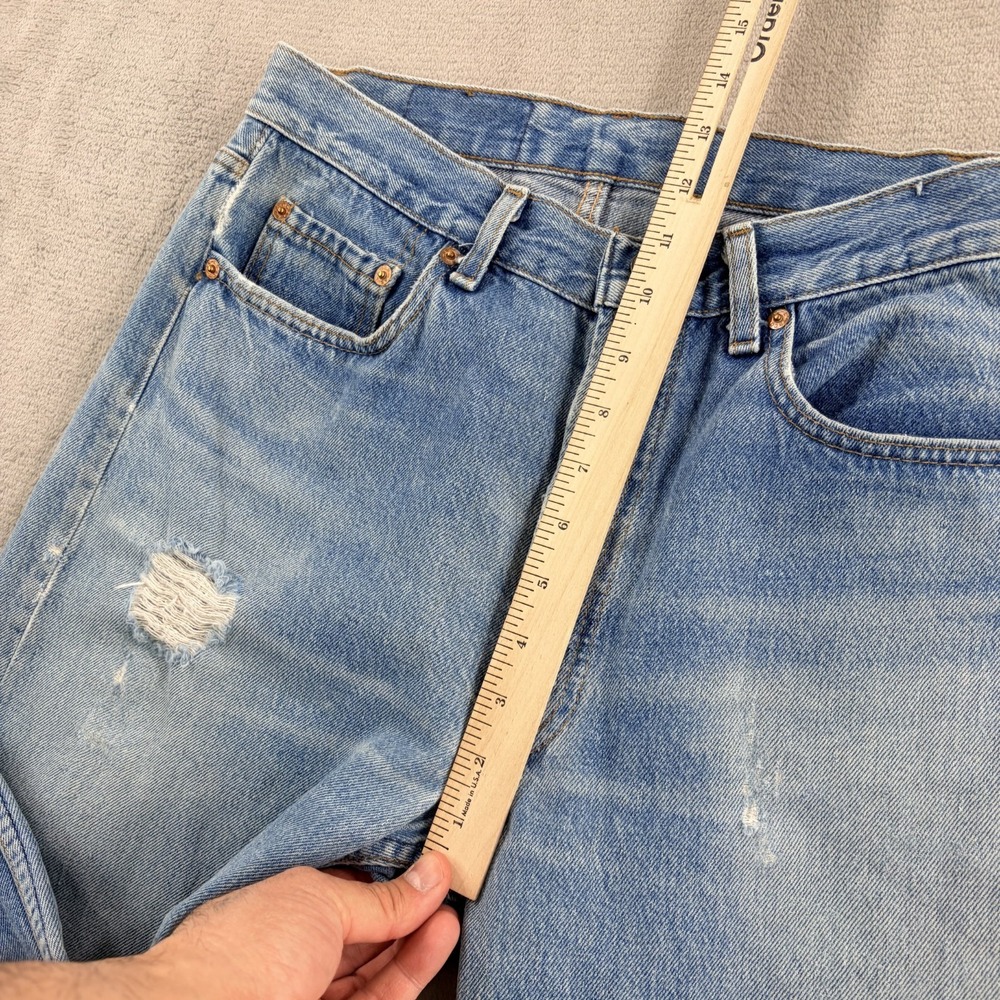 Vintage Levis 501 Jeans Men 31x33 (Tag 33x34) Blue Denim Button Fly Made in USA - Picture 10 of 13
